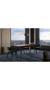 Стіл АТЛАНТА 140(180)*80*76 Laminam Emperador Extra (5mm)