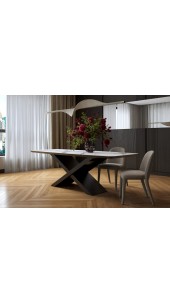 Стіл BELFORT 240х100х76 Laminam Bianco Statuario Venato (5mm)