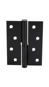 Дверная петля RDA 100*3*2,5 (1 подшипник, сталь) черный матовый