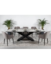Стіл BELFORT 240х100х76 Laminam Bianco Statuario Venato (5mm)