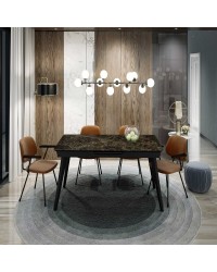 Стіл АТЛАНТА 140(180)*80*76 Laminam Emperador Extra (5mm)