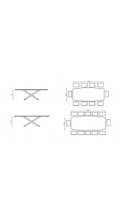 Стіл BELFORT 260х120х76 Laminam Emperador Extra (5mm)