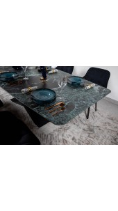 Стіл BELFORT 240х100х76 Laminam Verde Alpi Lucidato (5mm)